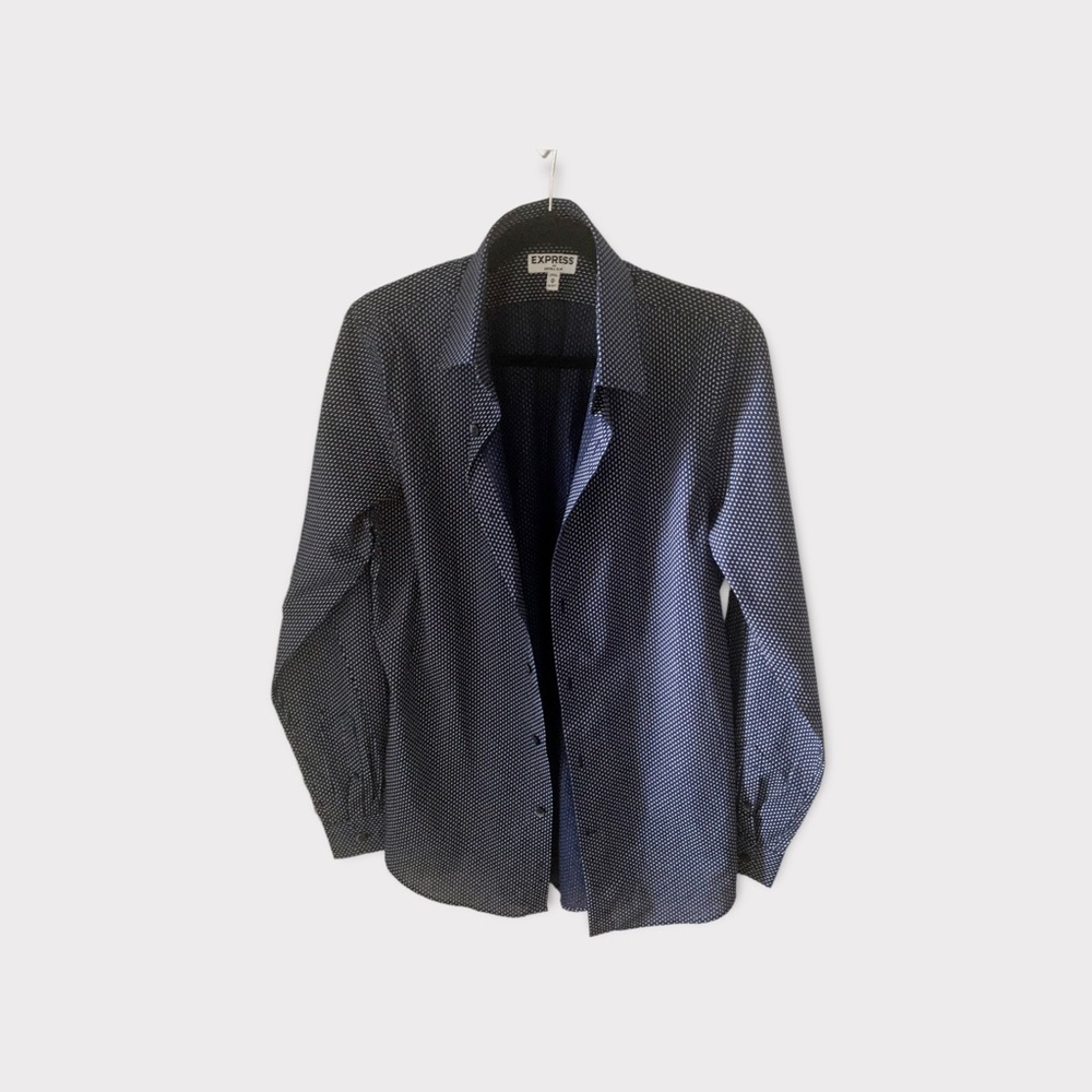 EXPRESS Men’ Shirts Extra Slim Blue & White Size M